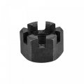 Uxcell M24x2mm Hexagon Slotted Nut Grade 4 8 Carbon Steel Hex Castle Nuts Black 2pcs