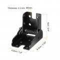 Uxcell 4pcs 90a Self-locking Hinge Leg Folding Fittings Angle Braces Extension Support Bracket For Table Bed Workbench Black