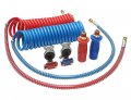 Road King Truck Parts Coiled Air Set Line Assembly And Accessory Kit 15 Length X 12 1 40 Leads Pair Of Aluminum Gladhands Poly 