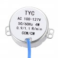 Uxcell Synchronous Motor Ac 100-127v 0 9-1 1rpm 50-60hz Ccw Cw 4w D Shaft