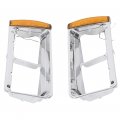 Hecasa Headlight Bezel W Led Compatible With 1989-2002 Freightliner Fld120 Turn Signal Light Lamp 3 Wires Replacement For