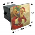 Christmas Holiday Retro Antique Santa Route Tow Trailer Hitch Cover Plug Insert