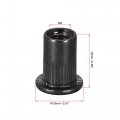 Uxcell M6 Rivet Nuts Carbon Steel Zinc-plated Knurled Flat Head Threaded Insert Nut Black 20pcs