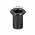 Uxcell M6 Rivet Nuts Carbon Steel Zinc-plated Knurled Flat Head Threaded Insert Nut Black 20pcs