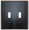 Amertac 90ttvb Egg Dart Aged Bronze Cast Wall Plate 2 Toggle 