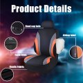 Universal Fit Car Seat Covers Full Set Breathable Fabric Protectors With 2mm Sponge Orange For Cars Suvs And Mpvs Includes 25