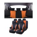 Universal Fit Car Seat Covers Full Set Breathable Fabric Protectors With 2mm Sponge Orange For Cars Suvs And Mpvs Includes 25 