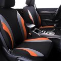 Universal Fit Car Seat Covers Full Set Breathable Fabric Protectors With 2mm Sponge Orange For Cars Suvs And Mpvs Includes 25