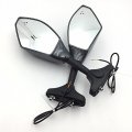 Xkh- Replacement Of Motorcycle Blue Led Turn Signal Mirror Carbon Fiber Smoke For Fzr Yzf Fz1 Fazer Fjr1300 Ninja Zx10r Zx 12r