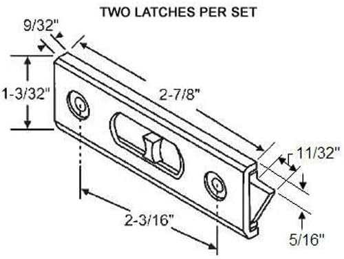 Tilt Window Latch White Spring Loaded For Single Or Double Hung Aluminum Vinyl Windows 1 Pair Left And Right Hand Package