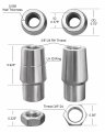 3 8 X 8-24 Heim Joints Rod End Kit Economy With Tube Adapters And Jam Nuts Panhard Bar 058 Bungs Joint Lh Rh