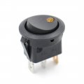 Baomain Car Truck Rocker Toggle Switch Yellow Dot Led Light 12v Spst On-off Control 2 Pack W Cap Pair