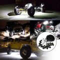 Opp Ulite White Led Rock Lights Kit 12 Pods Underglow For Jeep Offroad Truck Car Atv Suv Boat Motorcycle Vehicle Under Body