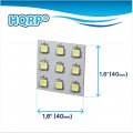 Hqrp 10-pack Ba15s Bayonet Base 9 Leds Smd 5050 Led Bulb Cool White Replacement For 1141 1156 Hurricane 31j Four Winds Rv