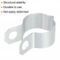 Uxcell 20pcs Pipe Clamps Fit For 5 8 16mm Rigid Bracket Strap Clamp Metal Split Ring Hanger Support Tube