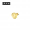 Uxcell Knurled Thumb Screws M6x8mm Flat Brass Bolts Grip Knobs Fasteners For Pc Electronic Mechanical 2pcs