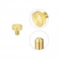 Uxcell Knurled Thumb Screws M6x8mm Flat Brass Bolts Grip Knobs Fasteners For Pc Electronic Mechanical 2pcs