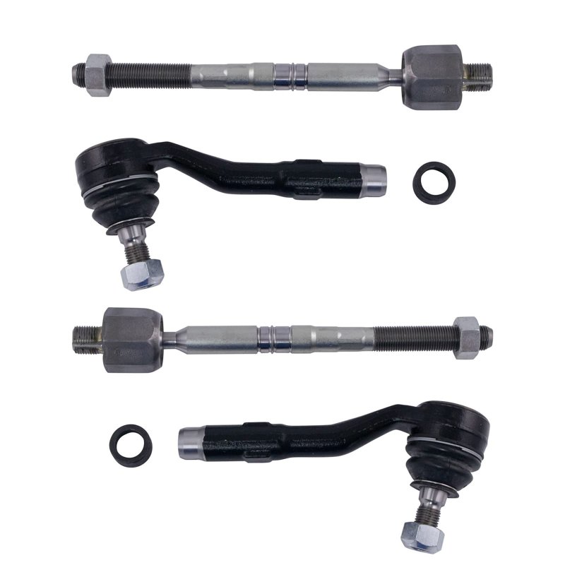 Trq Front Inner Outer Tie Rod Rack End Assembly Pair 2pc Set For E60 525 528 Awd Xi