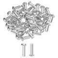 50 Pcs Brazier Head Solid Aluminum Rivets M5 Dia X 20mm Length Round Boat For Repairing Boats Machinery Aircraft Automobile 