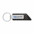 Ipick Image Compatible With Ford F-250 Carbon Fiber Texture Black Pu Leather Strap Key Chain
