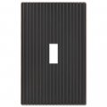 Amerelle Mies Screwless Aged Bronze Cast 1 Toggle Wallplate 