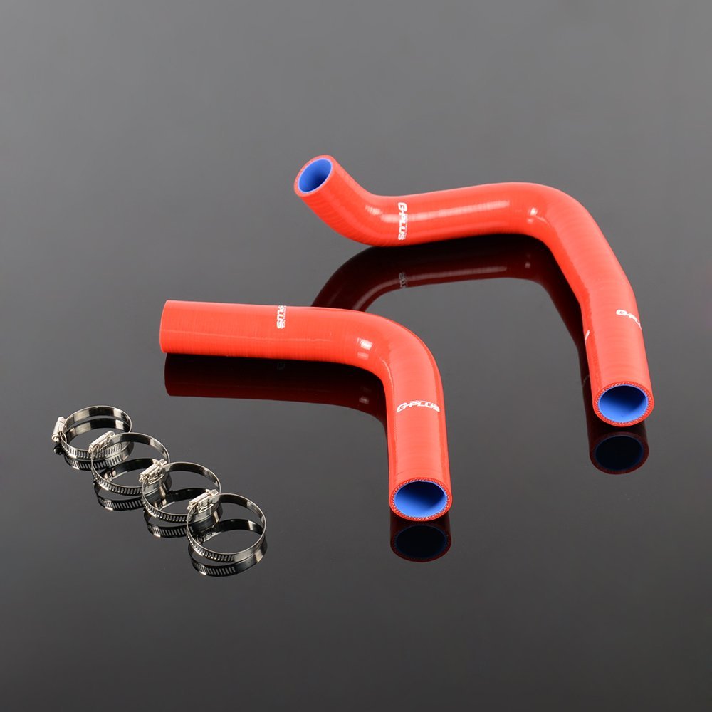 Silicone Radiator Hose Kit For 1968 1969 1970 1971 1972 1973 Chevy Charger Coronet Red With Clamps Heavy Duty Nylon