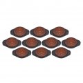 Fsfy 10 Pcs Side Marker Light Round Winding Lamp For Car Bus Truck Trailer Lorry Tractor Camper Motorhome Pickup Boat Van