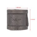 Applianpar 10 Pack Black Malleable Iron Cast Pipe Fitting 2 Inch Coupling For Diy Furniture Industrial Plumbing Supplies 1
