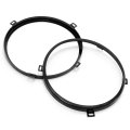 2 Pcs 7 In Round Headlight Stainless Steel Outer Bracket Mount Ring Replacement For Wrangler Jk Jku 2007 2017 Black 