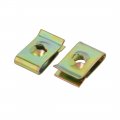Uxcell 20pcs M4 St4 0 Thread Size 65mn Steel Zinc Plated Extruded U Nut Brass Tone