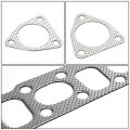 Dna Motoring Gktset-350z-g35 Aluminum Exhaust Manifold Header Gasket Set Replacement 