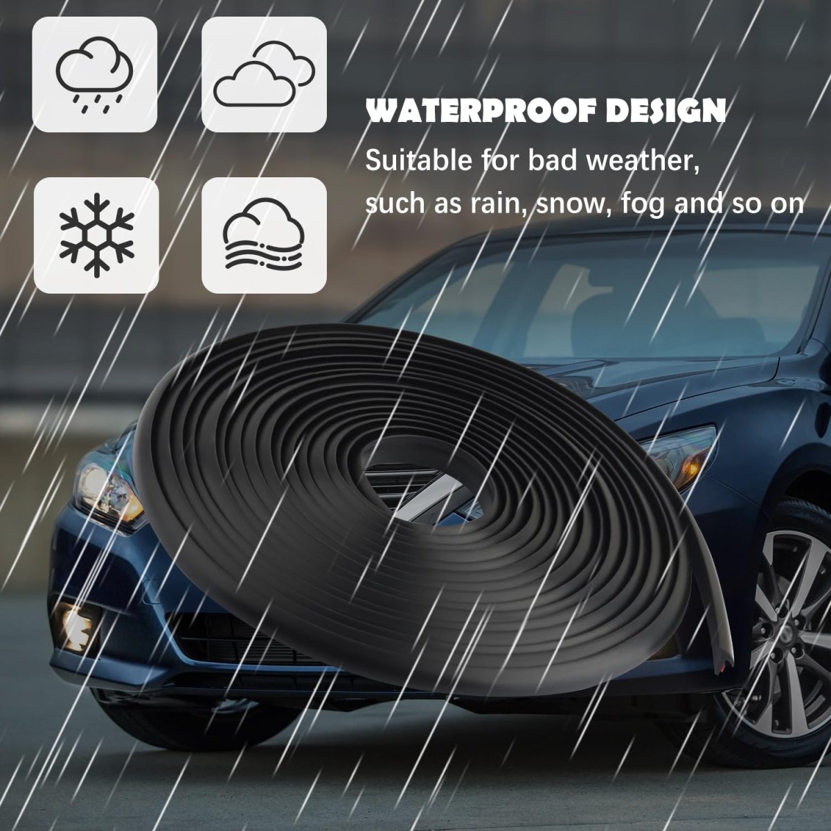 T Type Car Weather Stripping 16 4 Ft Rubber Seal Strip For Headlights Wheel Eyebrow Bumper And Trunk Gaps Universal Automotive