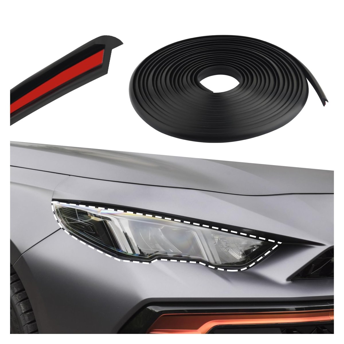 T Type Car Weather Stripping 16 4 Ft Rubber Seal Strip For Headlights Wheel Eyebrow Bumper And Trunk Gaps Universal Automotive