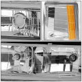 Chrome Housing Amber Side Headlight W Bumper Corner Lamps Tool Kit Compatible With Chevy Blazer C10 C K Tahoe 94-00