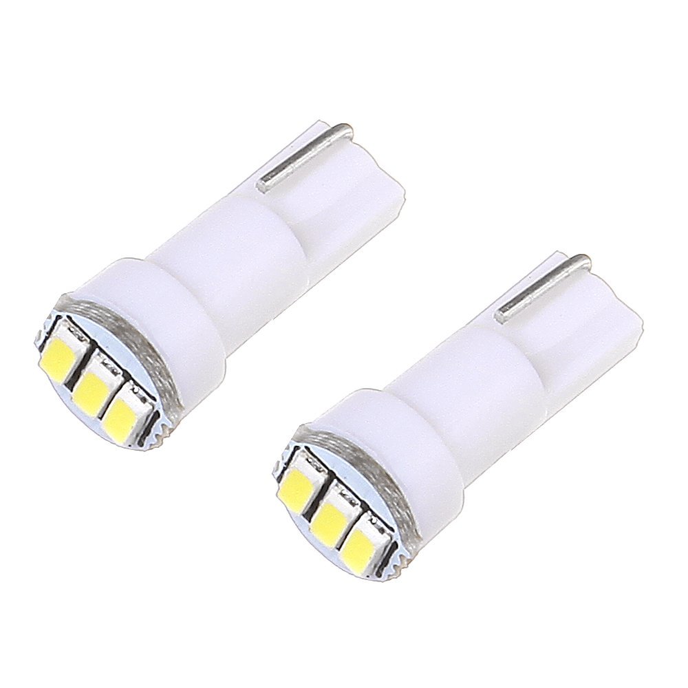 10pack White T5 74 Led Light Bulb Bulbs Bright Instrument Panel Gauge Cluster Dashboard With Twist Lock Socket Instrument