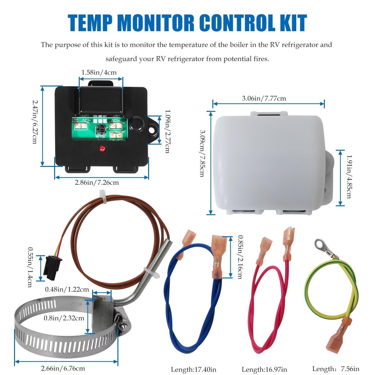 637360 Temp Monitor Control Kit For Rv Refrigerator Partsrv Temperature Overheat Sensor Models Ensure Optimal Cooling