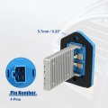 Acropix Blower Motor Resistor Replacement Fit For Hyundai Elantra Pack Of 1 Black Silver Tone Blue