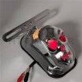 Httmt- Rear Chrome Abs Plastic Skull Turn Signal Brake Tail Light Compatible With Chopper Flstn Deluxe P N Rs058