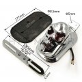 Httmt- Rear Chrome Abs Plastic Skull Turn Signal Brake Tail Light Compatible With Chopper Flstn Deluxe P N Rs058