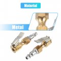 Uxcell 3 Pcs Automobile Tire Chuck Lock On Inflator For Gauge Air Compressor Copper Tone