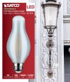 Satco 7w Led H19 Light Bulb 5000k Natural 800 Lumens Satin Spun Finish E26 Medium Base Dimmable 270 Degree Beam Enclosed