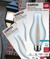 Satco 7w Led H19 Light Bulb 5000k Natural 800 Lumens Satin Spun Finish E26 Medium Base Dimmable 270 Degree Beam Enclosed