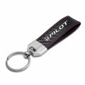 Ipick Image Made For Honda Pilot Real Black Carbon Fiber Loop Strap Key Chain With Red Stitching