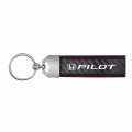 Ipick Image Made For Honda Pilot Real Black Carbon Fiber Loop Strap Key Chain With Red Stitching