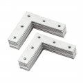 Ldexin 40pcs Flat L Shaped Brackets Fixing Mending Repair Plates Corner Braces For Wood Chair Bookshelf Windows 2 95 X 