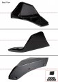 Ag Style Painted Gloss Black Rear Bumper Side Corner Splitter Aprons Extensions Compatible With 2020-2023 Supra Gr A90 A91