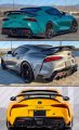 Ag Style Painted Gloss Black Rear Bumper Side Corner Splitter Aprons Extensions Compatible With 2020-2023 Supra Gr A90 A91