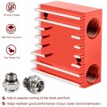 Transmission Cooler Thermostatic Bypass Upgrade For 2013 2018 Dodge Ram 6 7l Cummins Diesel 68rfe Billet 6061 Aluminum Red