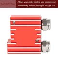 Transmission Cooler Thermostatic Bypass Upgrade For 2013 2018 Dodge Ram 6 7l Cummins Diesel 68rfe Billet 6061 Aluminum Red