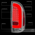 Pair Of Black Housing Smoke Lens Full Led Tail Lights Lamps Compatible With Toyota Tacoma 05-15